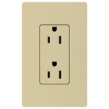 Lutron® 15 Amp Receptacle - (Ivory | Gloss)                                                                                    