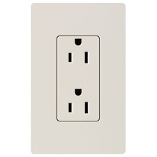 Lutron® 15 Amp Receptacle - (Light Almond | Gloss)                                                                             