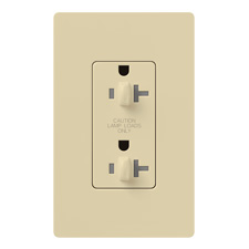 Lutron® 20 Amp Dual-Dimmable Receptacle - (Ivory | Gloss)