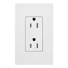 Lutron® 15 Amp Tamper-Resistant Receptacle - (White | Gloss)                                                                   