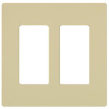 Lutron® Claro 2-Gang Wallplate - (Ivory | Gloss) 