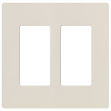 Lutron® Claro 2-Gang Wallplate - (Light Almond | Gloss) 