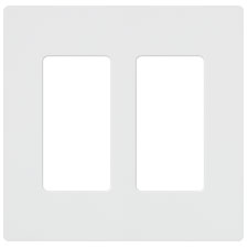 Lutron® Claro 2-Gang Wallplate - (White | Gloss) 