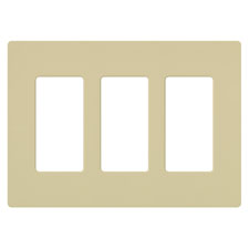 Lutron® Claro 3-Gang Wallplate - (Ivory | Gloss) 