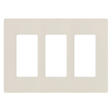 Lutron® Claro 3-Gang Wallplate - (Light Almond | Gloss) 