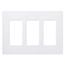 Lutron® Claro 3-Gang Wallplate - (White | Gloss) 