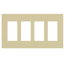 Lutron® Claro 4-Gang Wallplate - (Ivory | Gloss) 