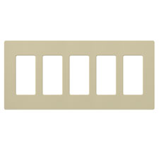 Lutron® Claro 5-Gang Wallplate - (Ivory | Gloss) 