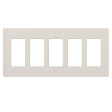 Lutron® Claro 5-Gang Wallplate - (Light Almond | Gloss) 