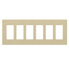 Lutron® Claro 6-Gang Wallplate - (Ivory | Gloss)                                                                               