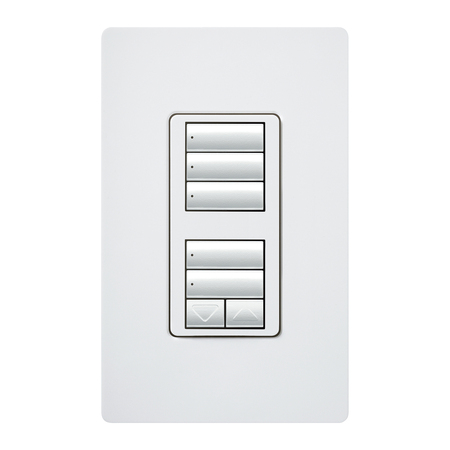 Lutron RadioRA 2 seeTouch Wall Mount Designer Keypad, Dual Group with 1 Raise and Lower 