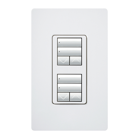 Lutron RadioRA 2 seeTouch Wall Mount Designer Keypad, Dual Group with 2 Raise and Lower 