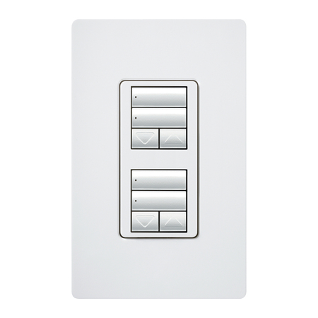 Lutron RadioRA 2 seeTouch Wall Mount Designer Keypad Dual Group with 2 Raise and Lower