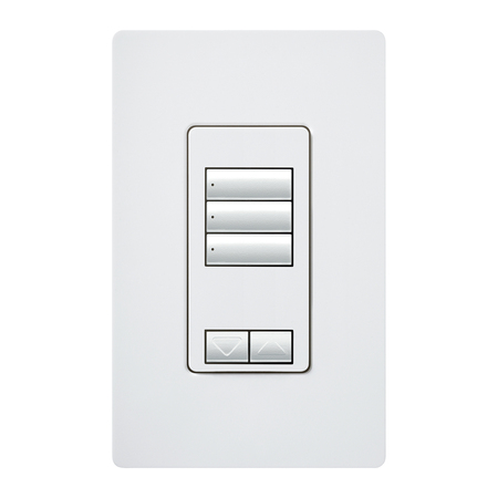 Lutron RadioRA 2 seeTouch Wall Mount Designer Keypad, 3 Button with Raise and Lower 