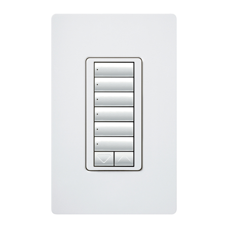 Lutron RadioRA 2 seeTouch Wall Mount Designer Keypad, 6 Button with Raise and Lower 