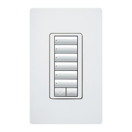 Lutron RadioRA 2 seeTouch Wall Mount Designer Keypad 6 Button with Raise and Lower