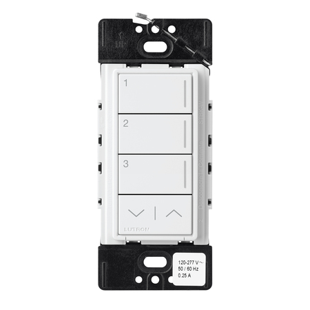 Lutron RadioRA 3 Sunnata RF 3-Button Keypad with Raise/Lower | White 