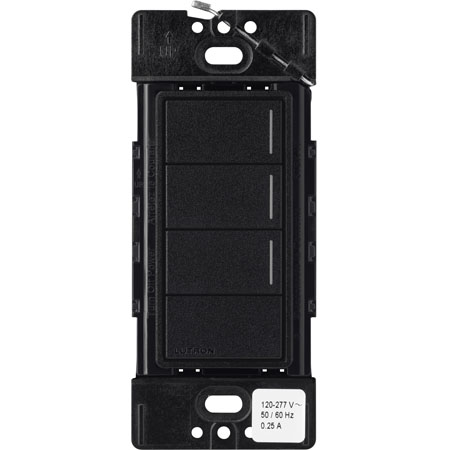Lutron RadioRA 3 Sunnata RF 3-Button Keypad with Raise/Lower | Midnight                                                         