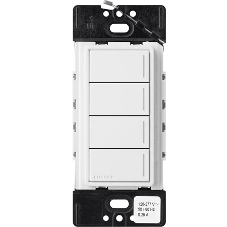 Lutron RadioRA 3 Sunnata RF 4-Button Keypad | Snow