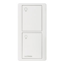 Lutron® Pico 2-Button Light Remote - (Snow | Satin) 