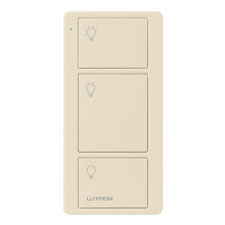 Lutron® Pico 3-Button Light Icon Remote - (Light Almond | Gloss)