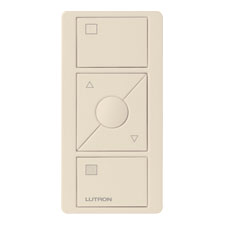 Lutron® Pico 3-Button Raise/Lower Shade Remote With Shade Icons - (Light Almond | Gloss) 