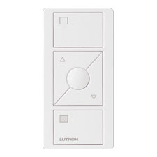 Lutron® Pico 3-Button Raise/Lower Shade Remote With Shade Icons - (Snow | Satin) 