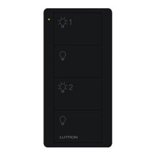 Lutron® Pico 4-Button 2-Group Light Icon Remote - (Black | Gloss)                                                              