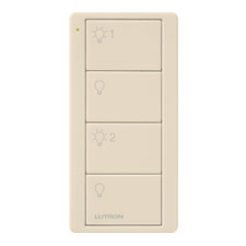 Lutron® Pico 4-Button 2-Group Light Icon Remote - (Light Almond | Gloss)