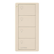 Lutron® Pico 4-Button 3-Preset Light Icon Remote - (Light Almond | Gloss)