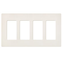 Lutron® Claro 4-Gang Wallplate - (Biscuit | Satin) 