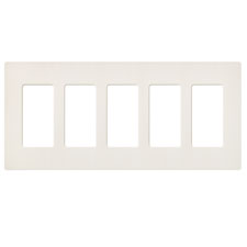 Lutron® Claro 5-Gang Wallplate - (Biscuit | Satin) 