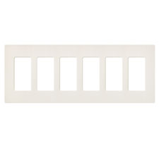 Lutron® Claro 6-Gang Wallplate - (Biscuit | Satin) 