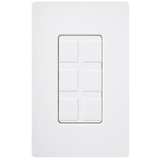 Lutron® 6-Port Frame - (Snow | Satin)