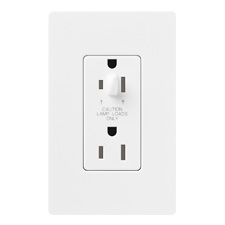 Lutron® 15 Amp Half-Dimmable Receptacle - (Snow | Satin) 
