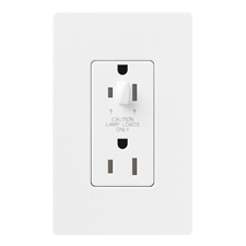 Lutron® 15 Amp Half-Dimmable Receptacle - (Snow | Satin)