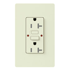 Lutron® 20 Amp GFCI Receptacle - (Biscuit | Satin)                                                                             