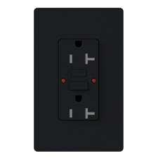 Lutron® 20 Amp GFCI Receptacle - (Midnight | Satin)                                                                            