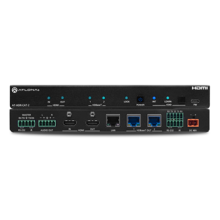 Atlona® 4K HDR 2-Output HDMI to HDBaseT Amplifier 