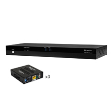 Binary™ 520 Series HDBaseT 4x4 Matrix Switcher with (3) HDBaseT Receivers (230') with POC Kit 