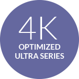 Purple 4k optimized ultra series icon