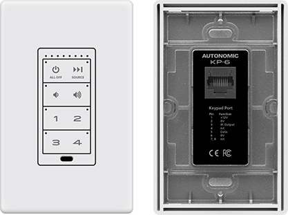 Autonomic in wall keypad interior and exterior views