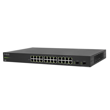 Araknis Networks 220 Series L2 Managed Gigabit Switch with Partial PoE+ | 24 + 2 Front Ports 