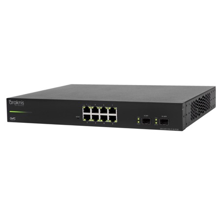 Araknis Networks 220 Series L2 Managed Gigabit Switch with Partial PoE+ | 8 + 2 Front Ports 