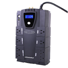 Episode® Surge Stand Alone 450W|825VA UPS with RJ45/RJ11 and RG6 - 8 Outlets 