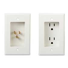 WattBox® PowerLink2™ with Duplex Wall Plates and 3 Ft Power Cord - Kit (White) 