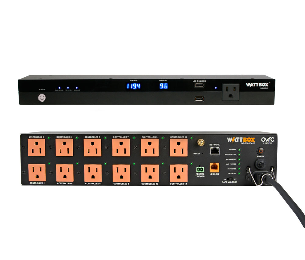 WattBox® IP Power Conditioner with OvrC Home + Faceplate Kit 12