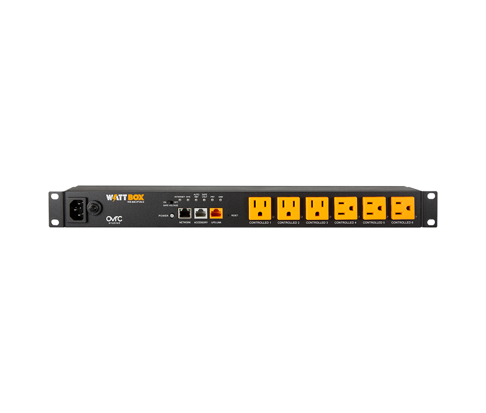 WattBox WB-800-IPVM-6 6-Outlet IP Power Strip & Surge Protector