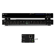 Atlona® 2x8 HDMI to HDBaseT Distribution Amplifier w/ 6 HDBaseT Receivers 