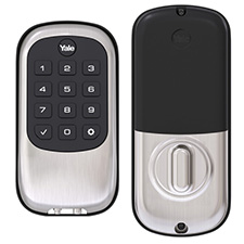 Yale Push Button Z-Wave Deadbolt - Satin Nickel 